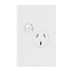 EXCEL E-DED 10A 1G VERTICAL GPO WHITE EXCEL E-DED 10A 1G VERTICAL GPO WHITE