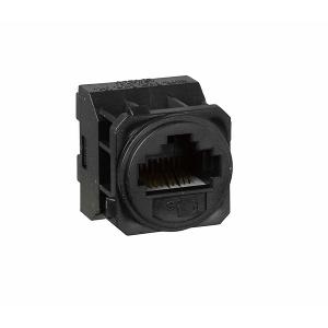 EXCEL E-MEC CAT-6 RJ45 DATA-SOCKET BLACK