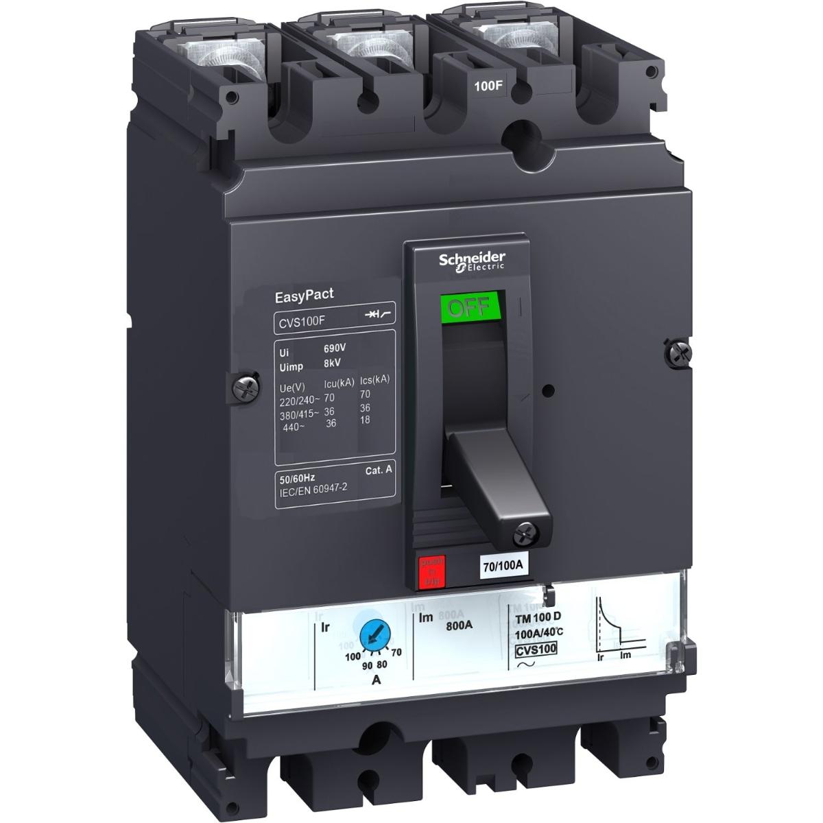 MCCB CVS160F 3 3P 125A TM125D TRIP