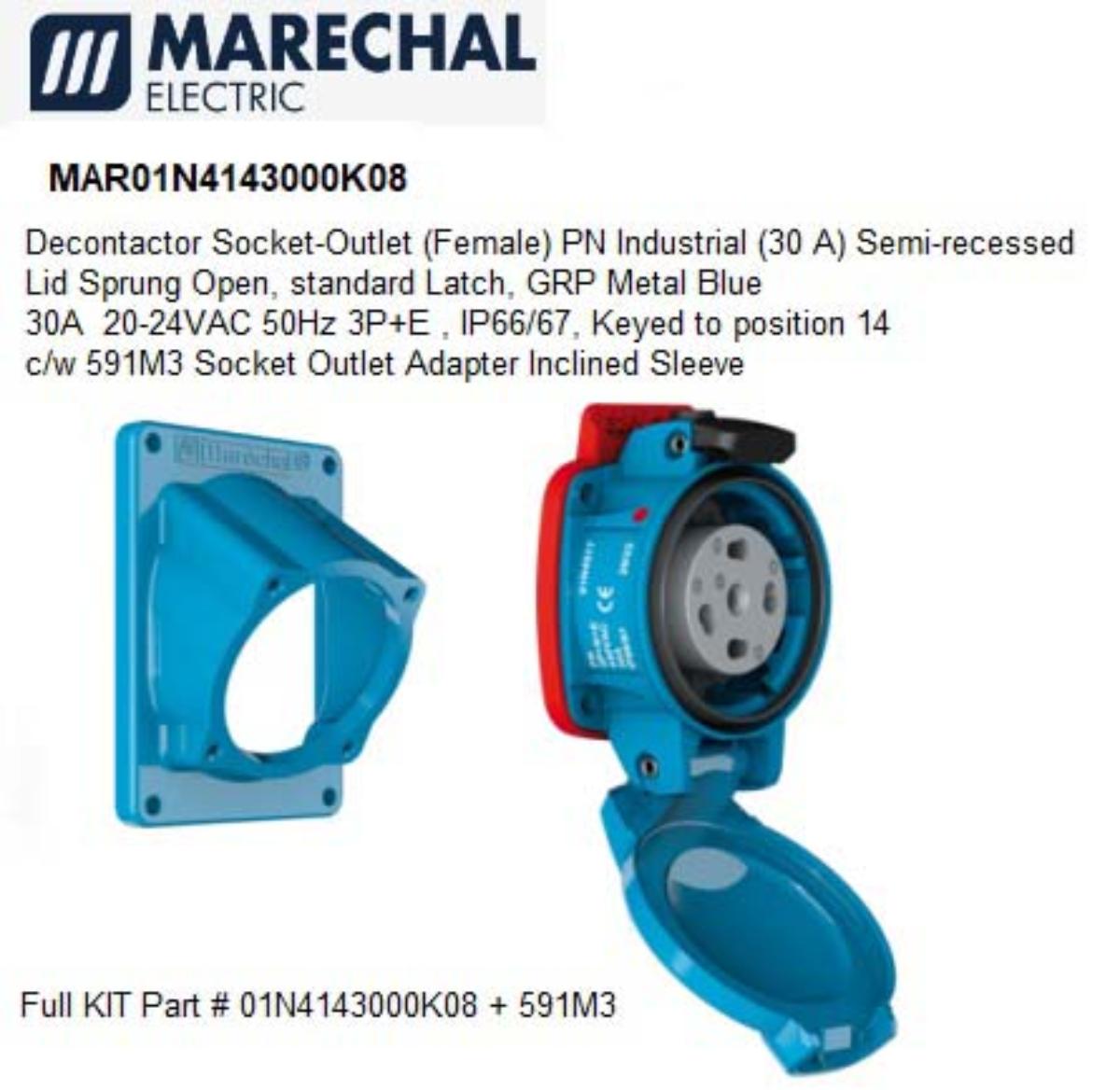 DECONTACTOR S/O F/M PN 30A 3P+E ADAPTOR