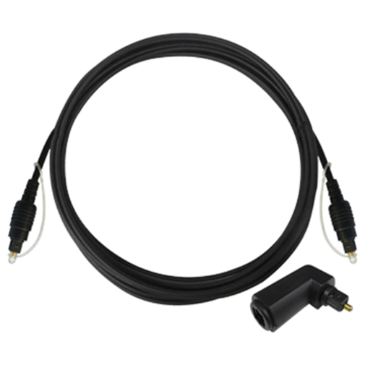 TOSLINK LEAD AND RIGHT ANGLE ADAPTOR 1M