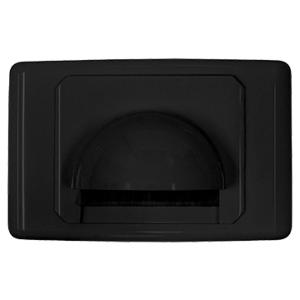 BULL NOSE OUTLET WITH BRUSH COVER BLK BULL NOSE OUTLET WITH BRUSH COVER BLK