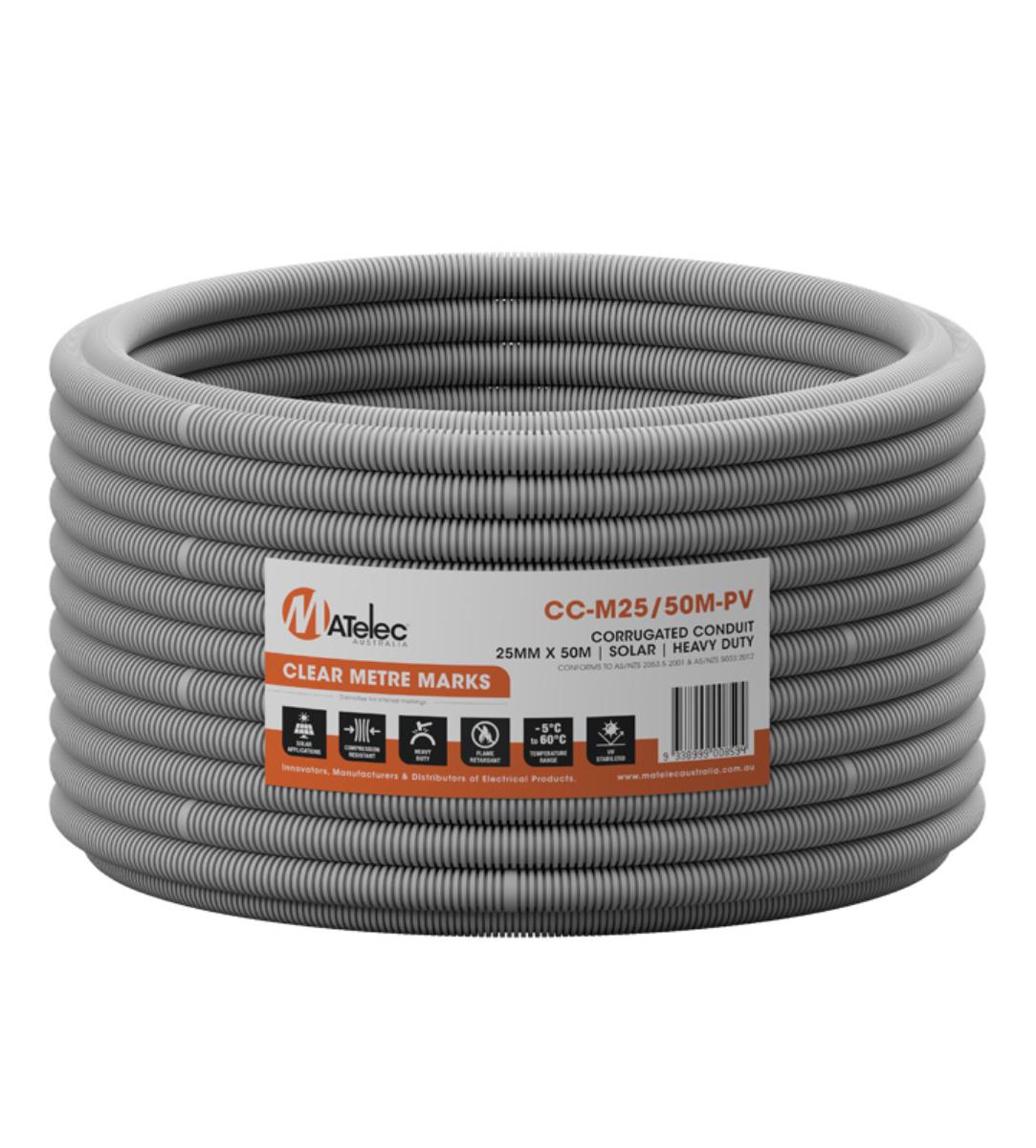 SOLAR HD CORRO CONDUIT PVC GREY 25MM 50M | Solar Conduit | Rigid PVC ...