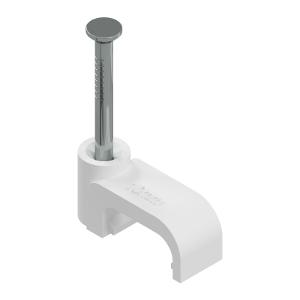 CABLE CLIPS FLAT 1.5MM 10MM WHT 500/JR CABLE CLIPS FLAT 1.5MM 10MM WHT 500/JR