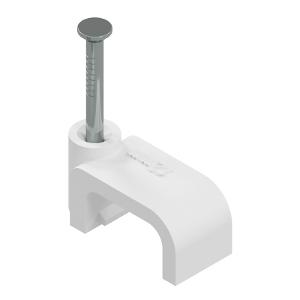 CABLE CLIPS FLAT 2.5MM WHITE 5000/CRATE CABLE CLIPS FLAT 2.5MM WHITE 5000/CRATE