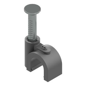 RG6 CABLE CLIP 6MM ROUND BOX 100 RG6 CABLE CLIP 6MM ROUND BOX 100