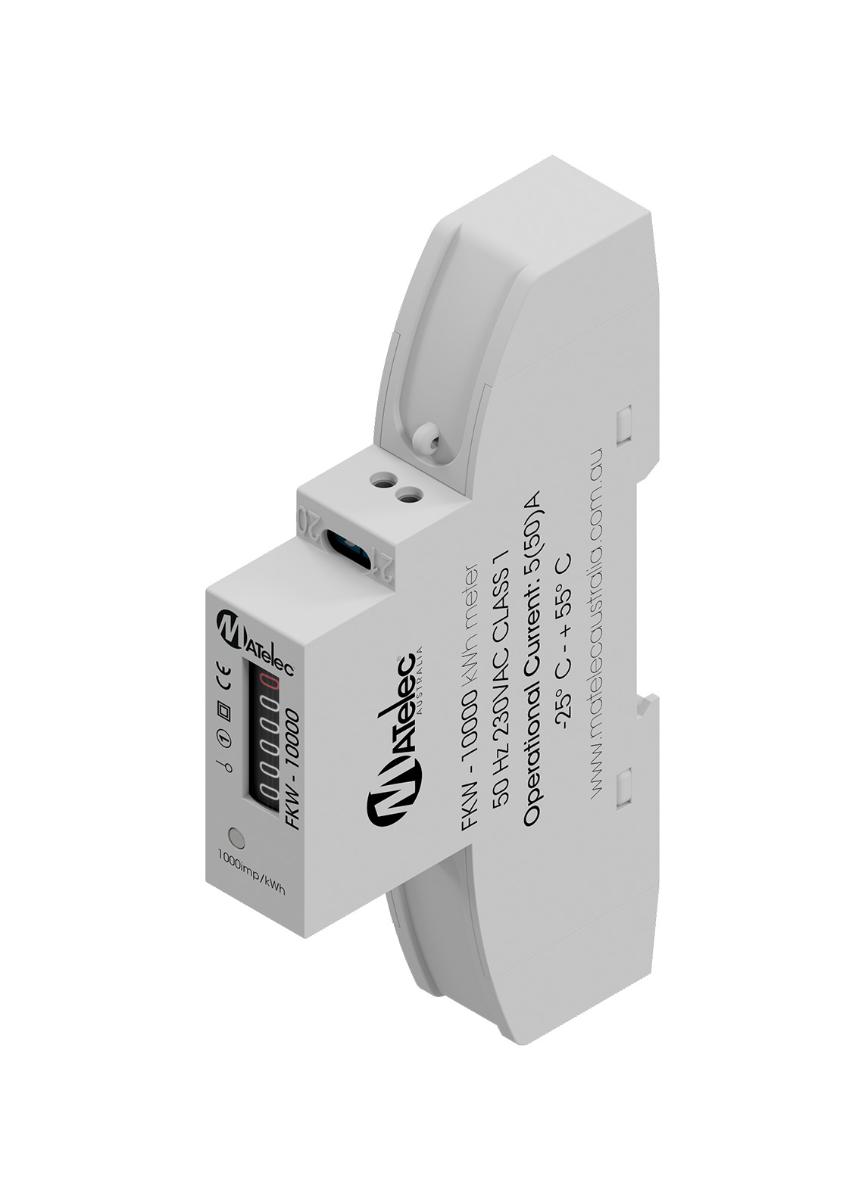 KILOWATT HOUR METER DIN 1PH 50A