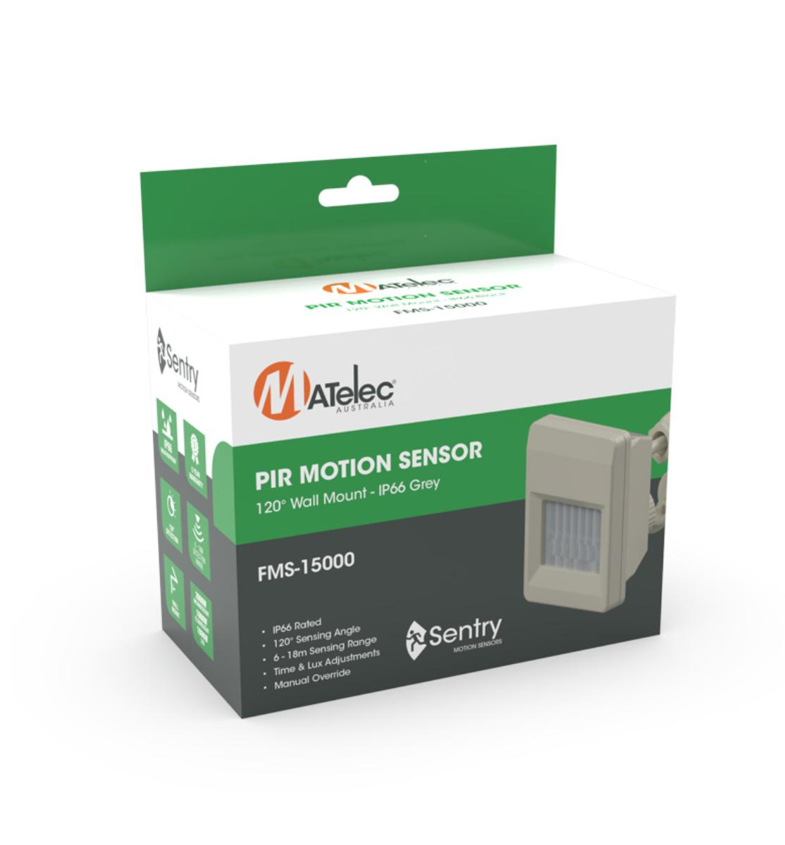 MOTION SENSOR PIR SENTRY 120 IP66 GREY