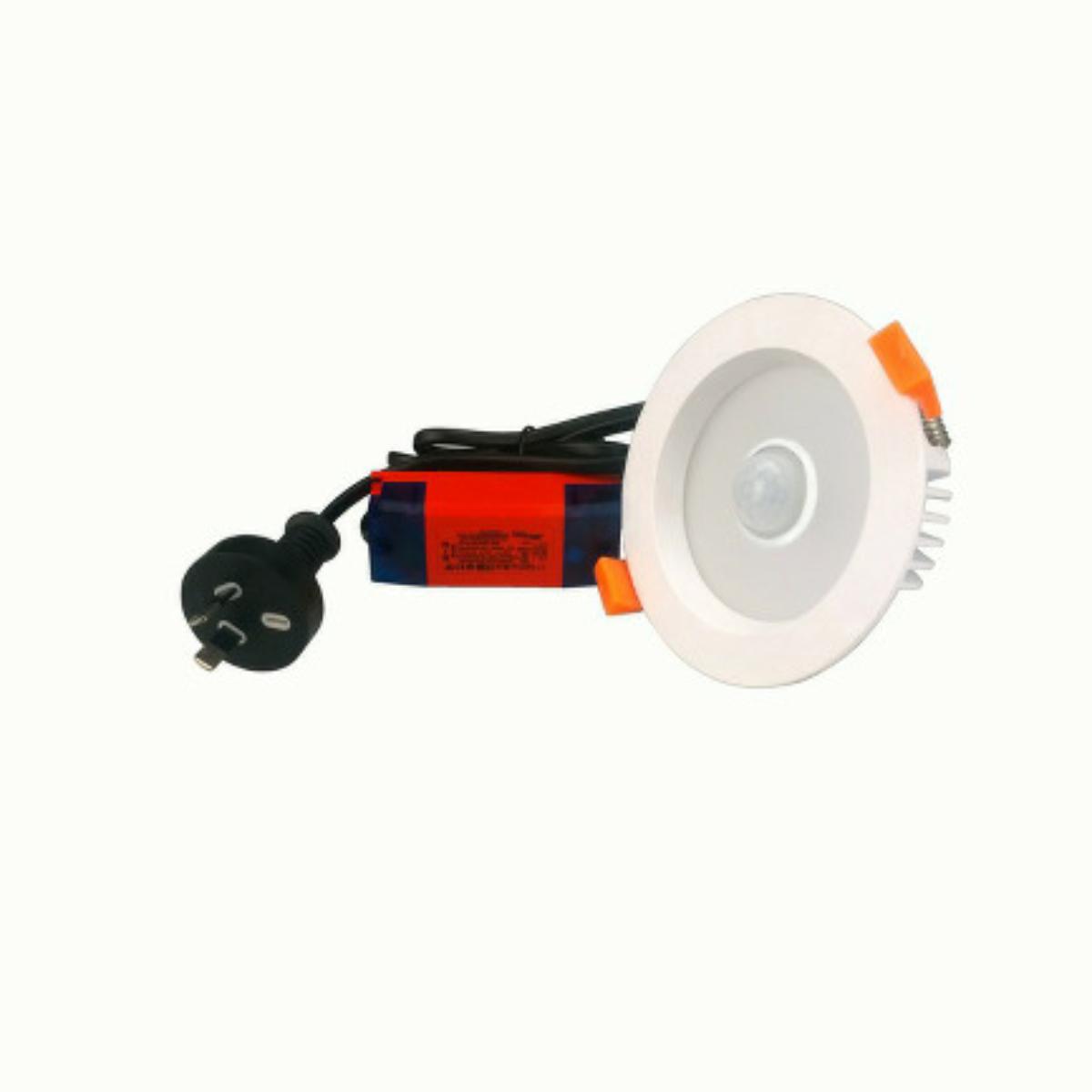 DOWNLIGHT LED 10W C/W SENSOR WHITE 5K