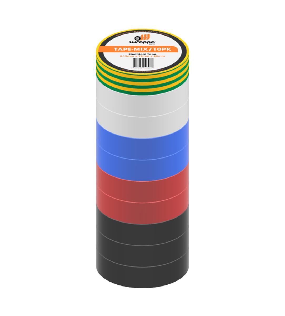 ELECTRICAL INSULAT TAPE RAINBOW PACK 10