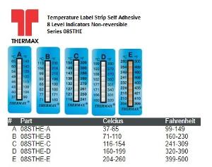 TEMPERATURE INDICAT STRIP 37-65C 10PK TEMPERATURE INDICAT STRIP 37-65C 10PK