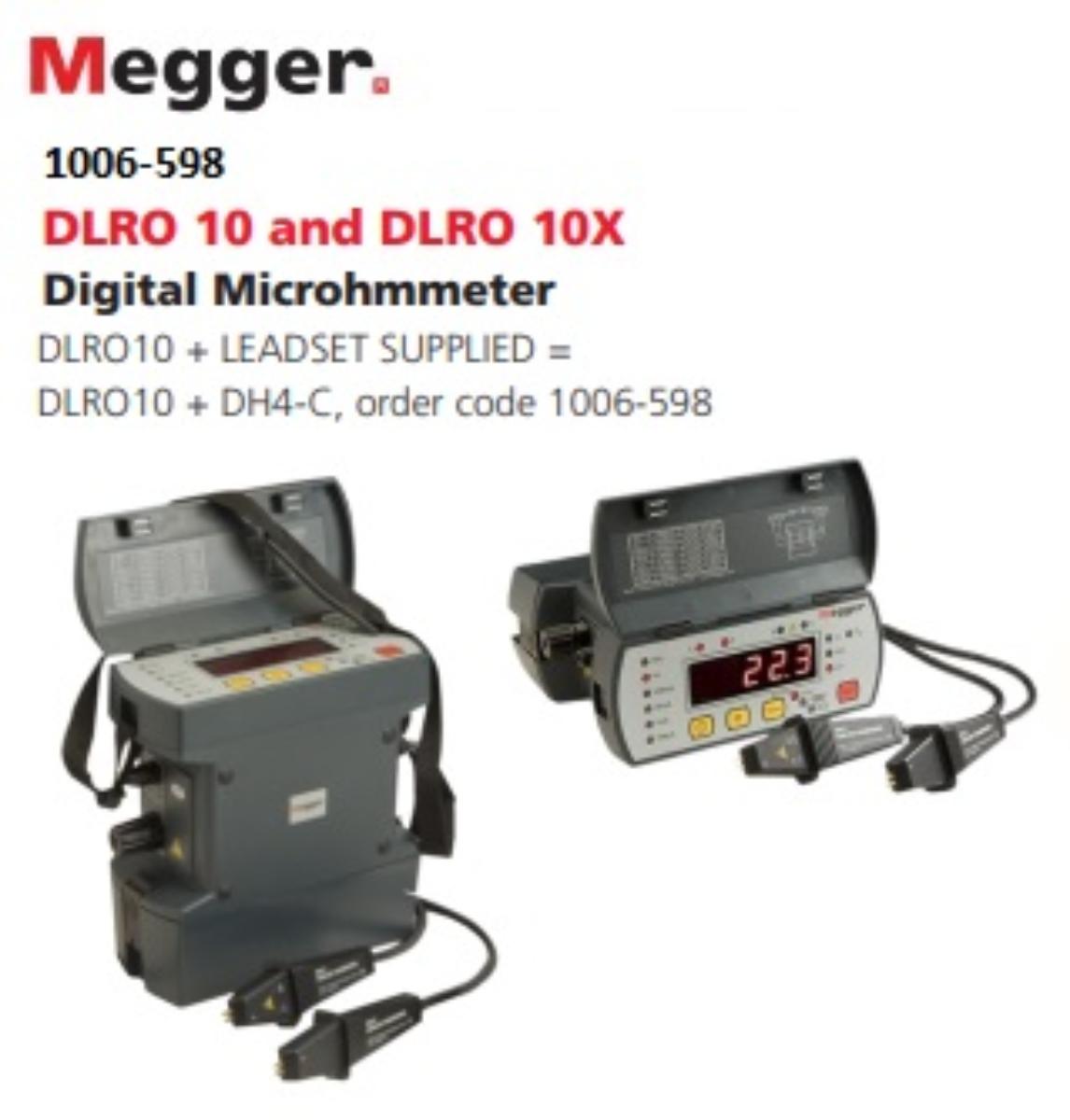 DLRO10 DUCTER OHMMETER + DH4-C