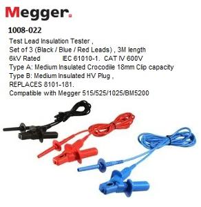 TEST LEAD SET MEDIUM INSL CLIP 3M MEGGER