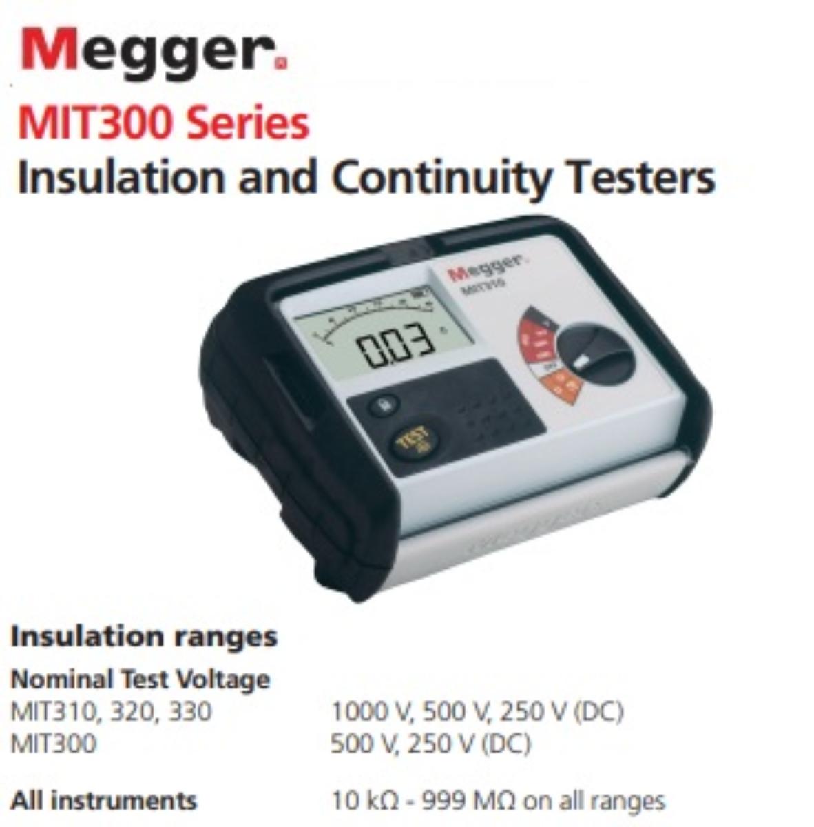 TESTER INSULATION DIGITAL 250-1000V CATI