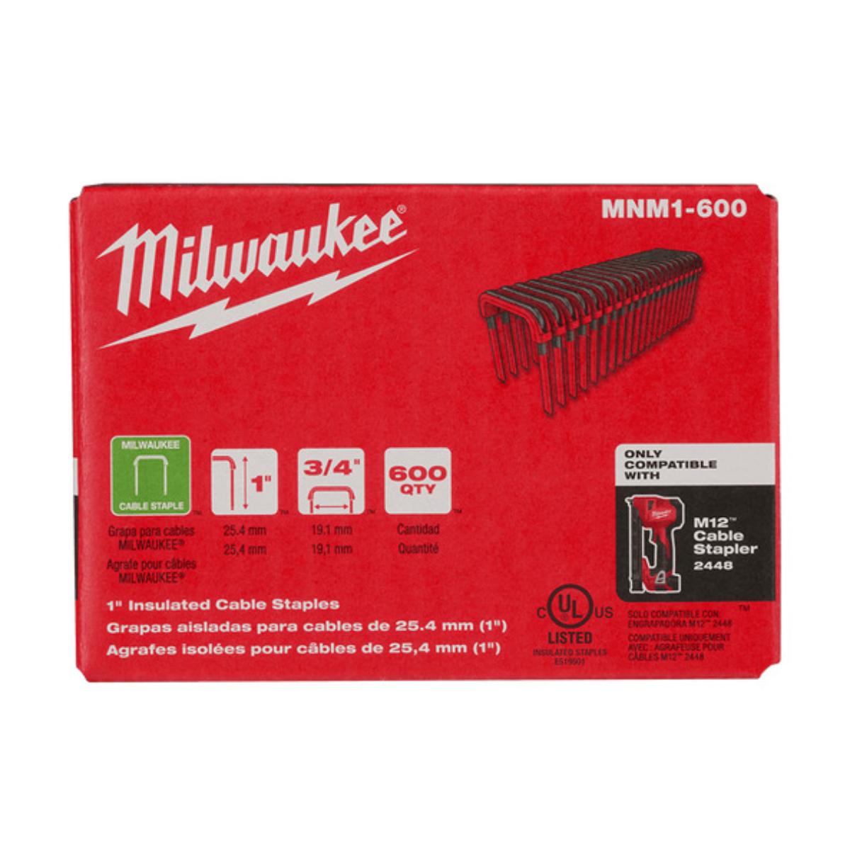 INSULATED CABLE STAPLES 25MM 600PK