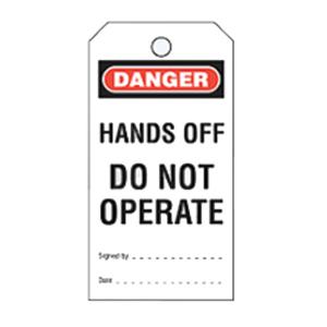 DANGER TAG HANDS OFF DO NOT OPERATE 5PK