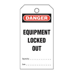 DANGER TAG EQUIPMENT LOCKED OUT 5PK