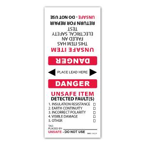 FAULTY APPLIANCE SAFETY TAG 100PK