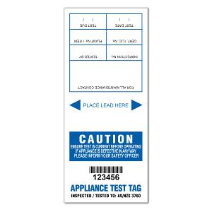 SELF LAMINATING TEST TAG BLUE EXCEPT NSW SELF LAMINATING TEST TAG BLUE EXCEPT NSW