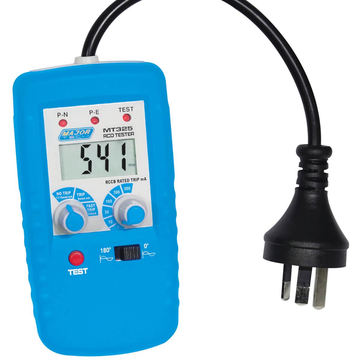 SOCKET RCD TESTER DISPLAYS TRIP TIME