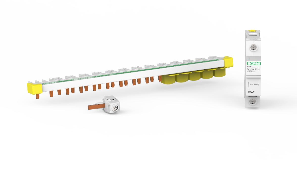 BUSBAR MAX9 1P+N + N BLOCK 15P 100A TOP