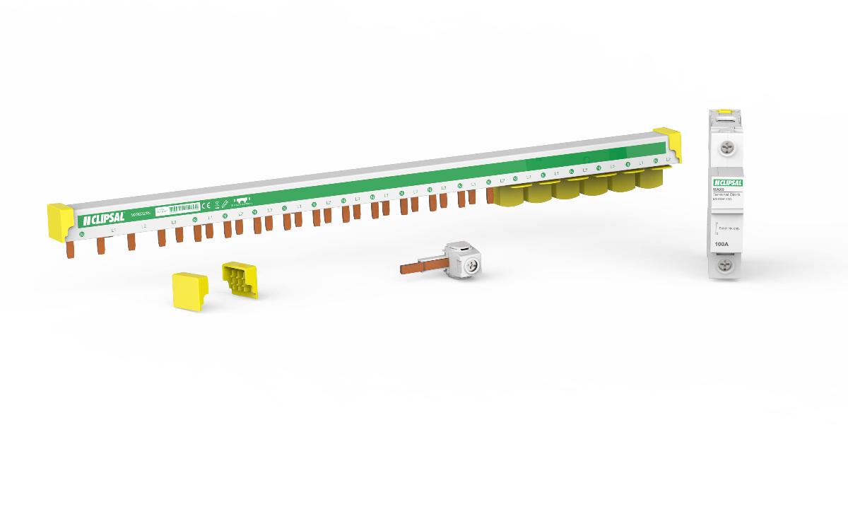 BUSBAR MAX9 3P+N + N BLOCK 21P 100A TOP