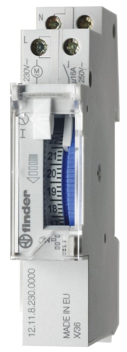 MECHAN TIME SW DAILY 230VAC 17.5MM 1N/O