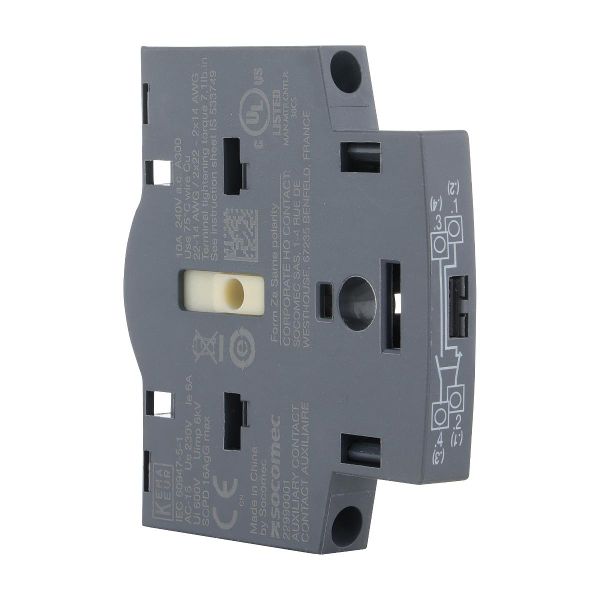 SIRCO M AUXILIARY CONTACT 1N/O 1N/C 10A