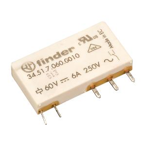 PCB RELAY 1C/O 5 PIN 6A 60VDC PCB RELAY 1C/O 5 PIN 6A 60VDC