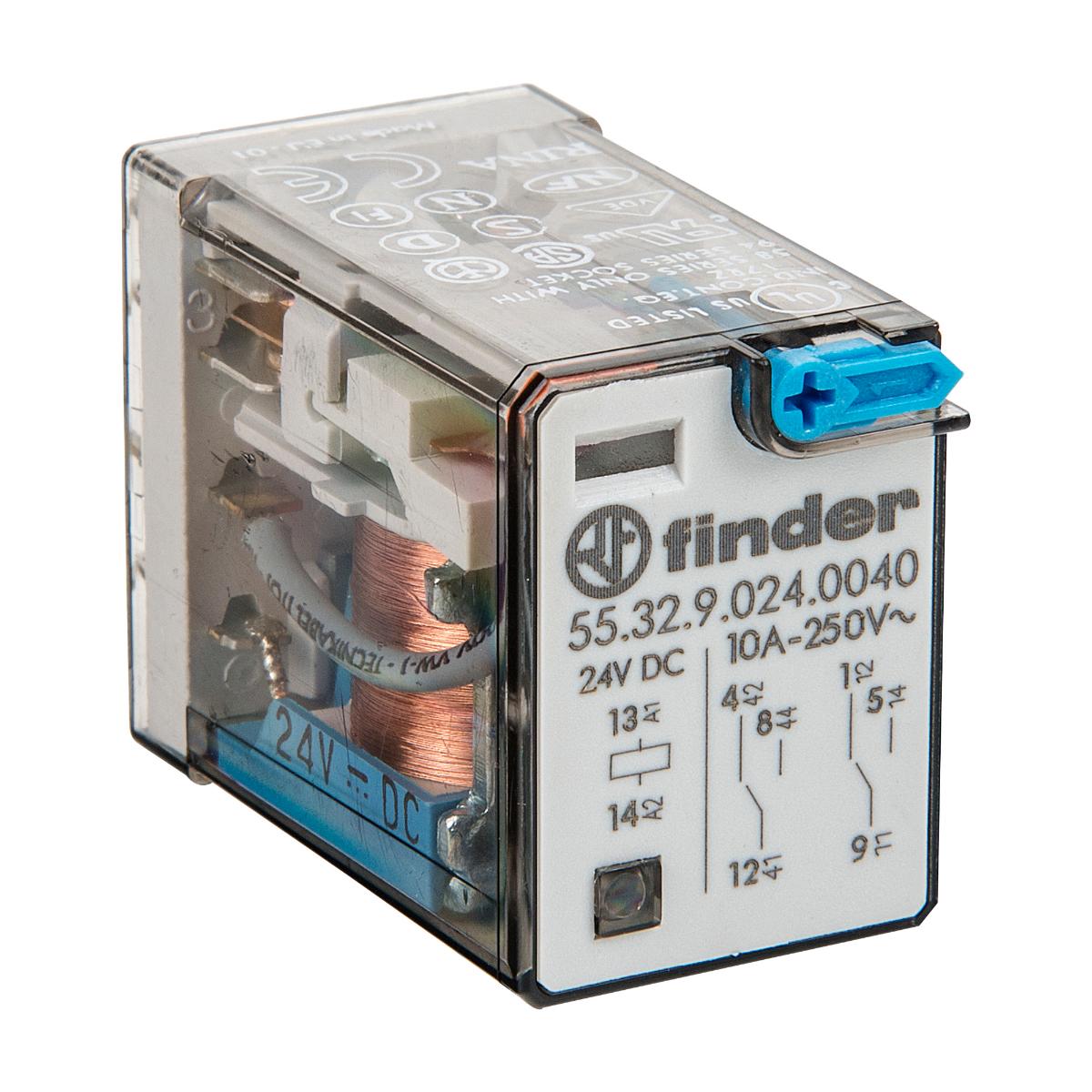 MINI GEN PURP RELAY 2C/O 8PIN 10A 24VDC