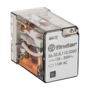 MINI POWER RELAY 2C/O 8PIN 12A 110VAC MINI POWER RELAY 2C/O 8PIN 12A 110VAC