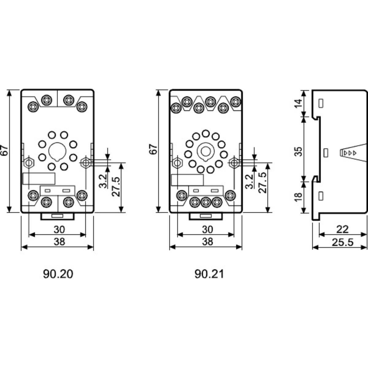 RELAY BASE SOCKET FOR 60.13 99.01