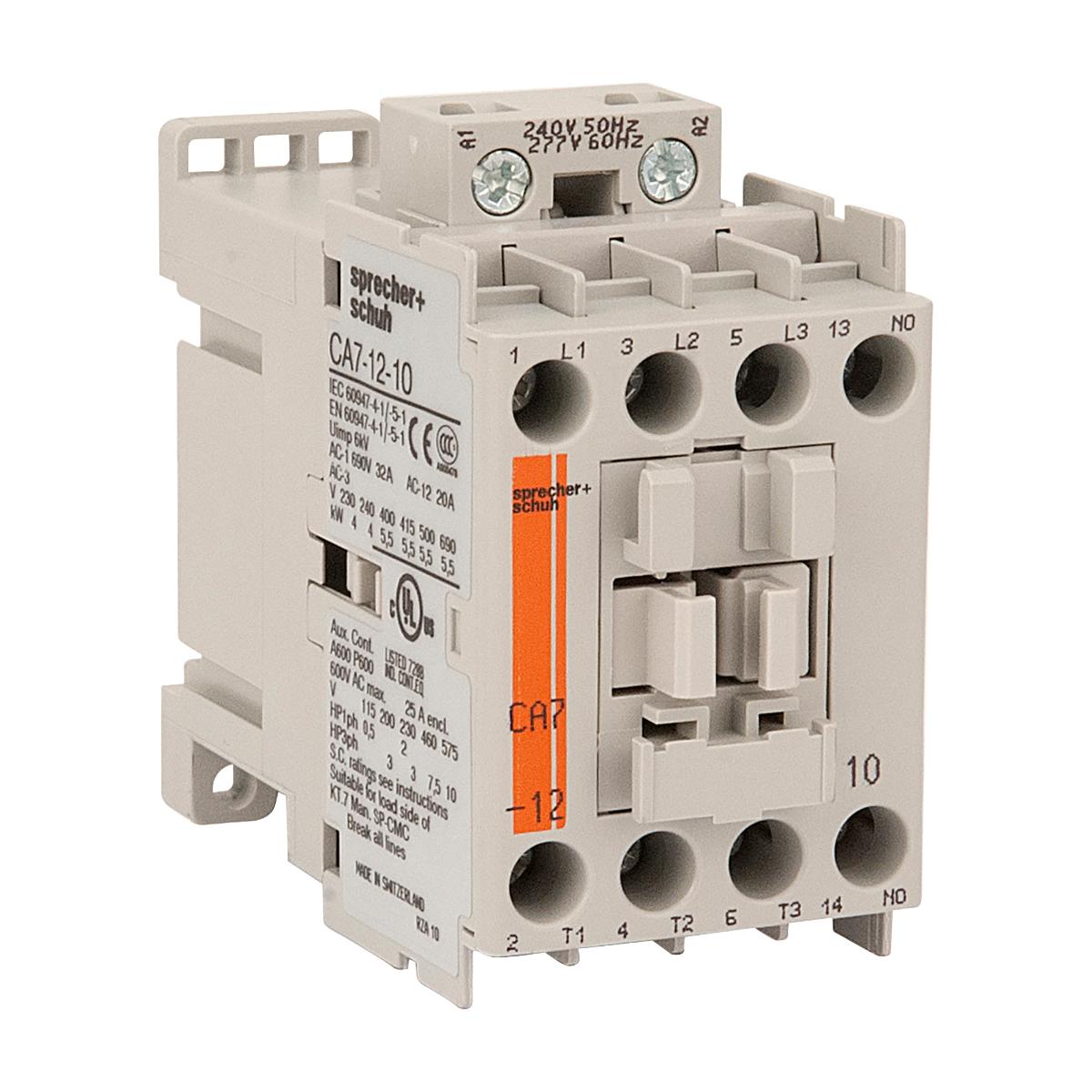 CONTACTOR 4P 12A AC3 5.5KW 240VAC COIL