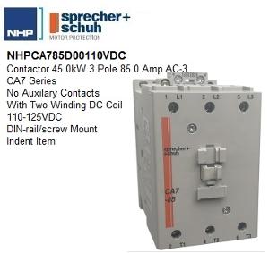 CONTACTOR 3P 85A AC3 45KW 110VDC COIL CONTACTOR 3P 85A AC3 45KW 110VDC COIL