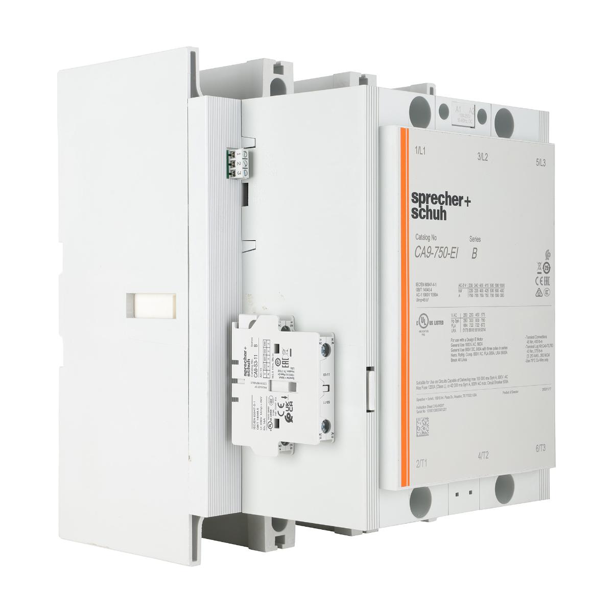 CONTACTOR 3P 750A AC3 425KW 100/250VACDC