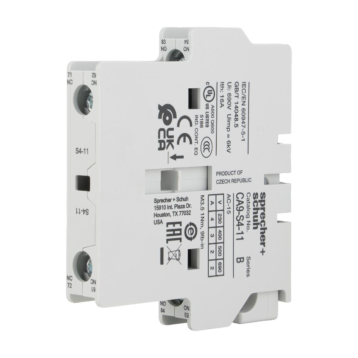 AUXILIARY CONTACT 1N/O 1N/C SIDE MOUNT