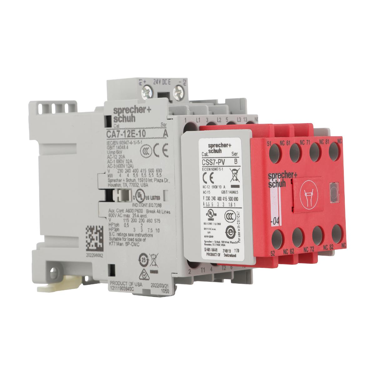 SAFETY CONTACTOR 3P 12A AC3 5.5KW 24VDC