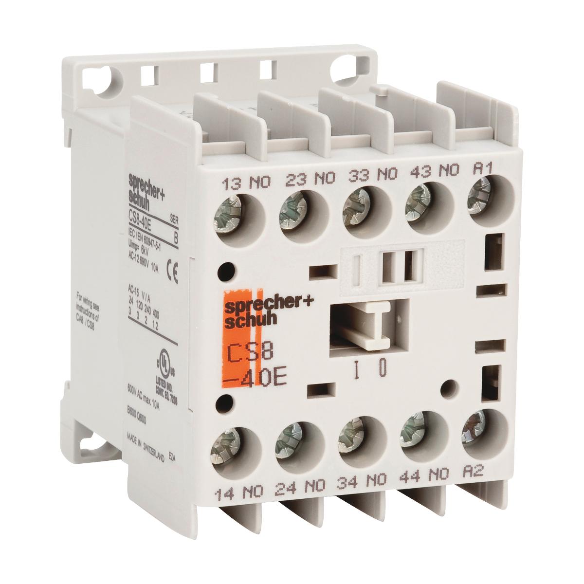 MINI DIN CONTACTOR 10A 4N/O 240VAC