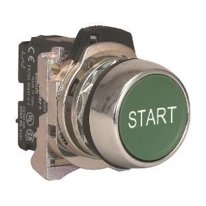 P/BUTTON 22.5MM MTL FLUSH GRN START 1NO P/BUTTON 22.5MM MTL FLUSH GRN START 1NO