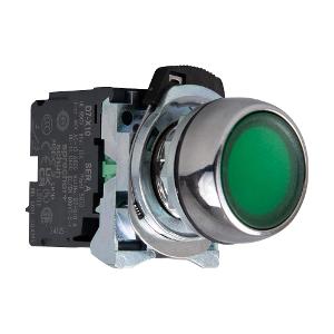ILLUM P/BUTTON 22.5MM METAL FLUSH GREEN ILLUM P/BUTTON 22.5MM METAL FLUSH GREEN