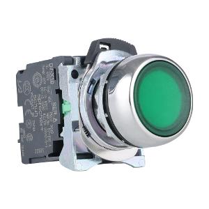 ILLUM P/BUTTON 22.5MM METAL FLUSH GREEN ILLUM P/BUTTON 22.5MM METAL FLUSH GREEN