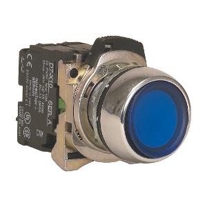 ILLUM P/BUTTON 22.5MM METAL FLUSH BLUE ILLUM P/BUTTON 22.5MM METAL FLUSH BLUE