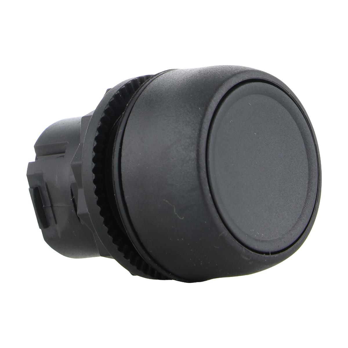 PUSHBUTTON 22.5MM PLAS LATCHING BLACK