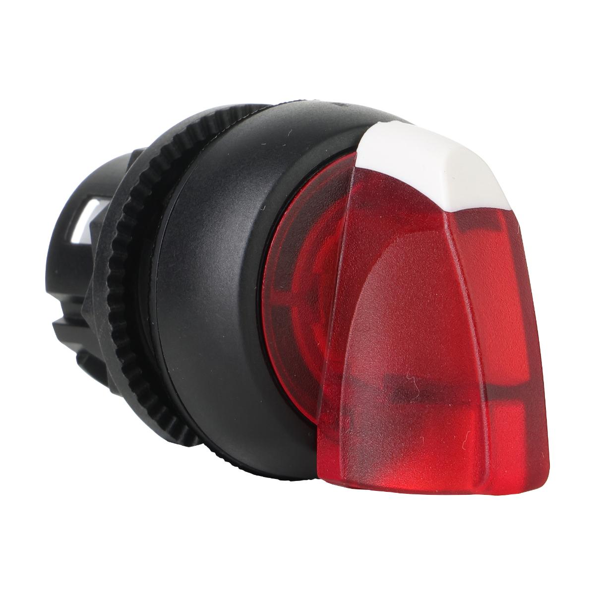 ILLUM SELECTOR SW 22.5MM PLAS 2POS RED