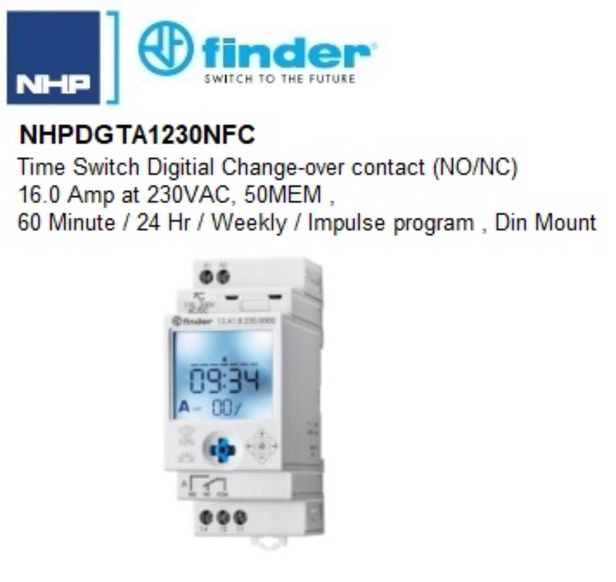 DIGITAL TIME SW 1C/O 50MEM 230VAC NFC