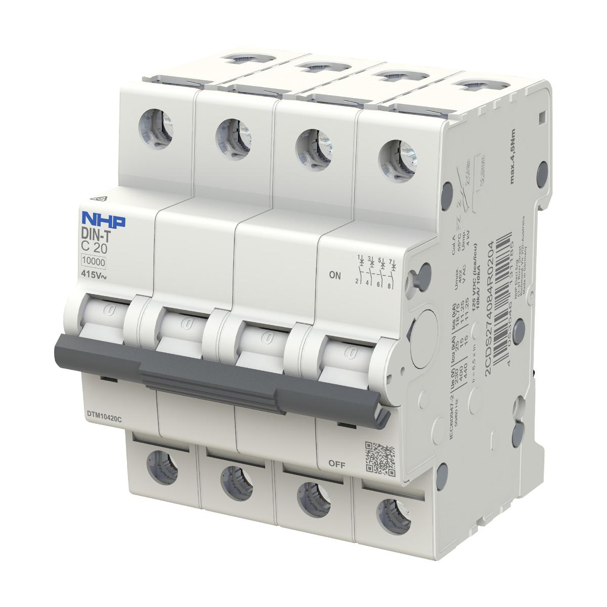 MCB DIN-T 10KA 4P 13A C CURVE 4 MODULE