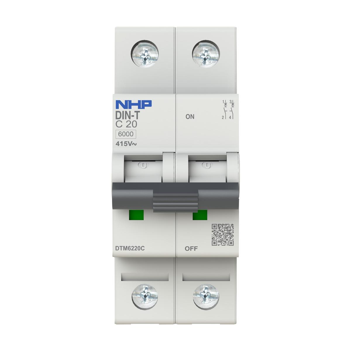 MCB DIN-T 6KA 2P 25A C CURVE 2 MODULE