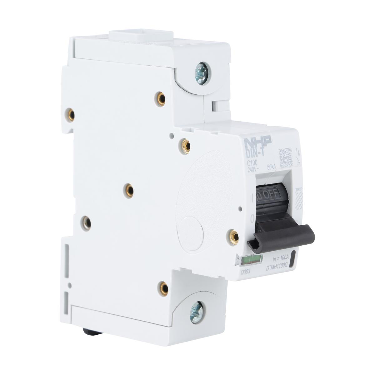 MCB DIN-T10H 1P 100A 50KA C CURVE 1.5MOD