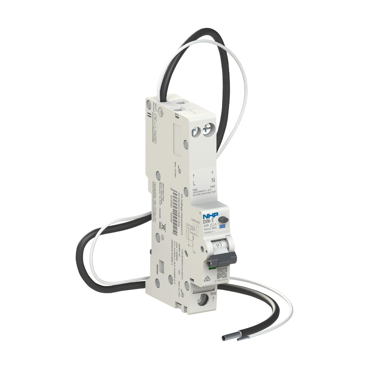 RCBO DIN-T 6KA 1P+N 40A 30MA 1 MODULE