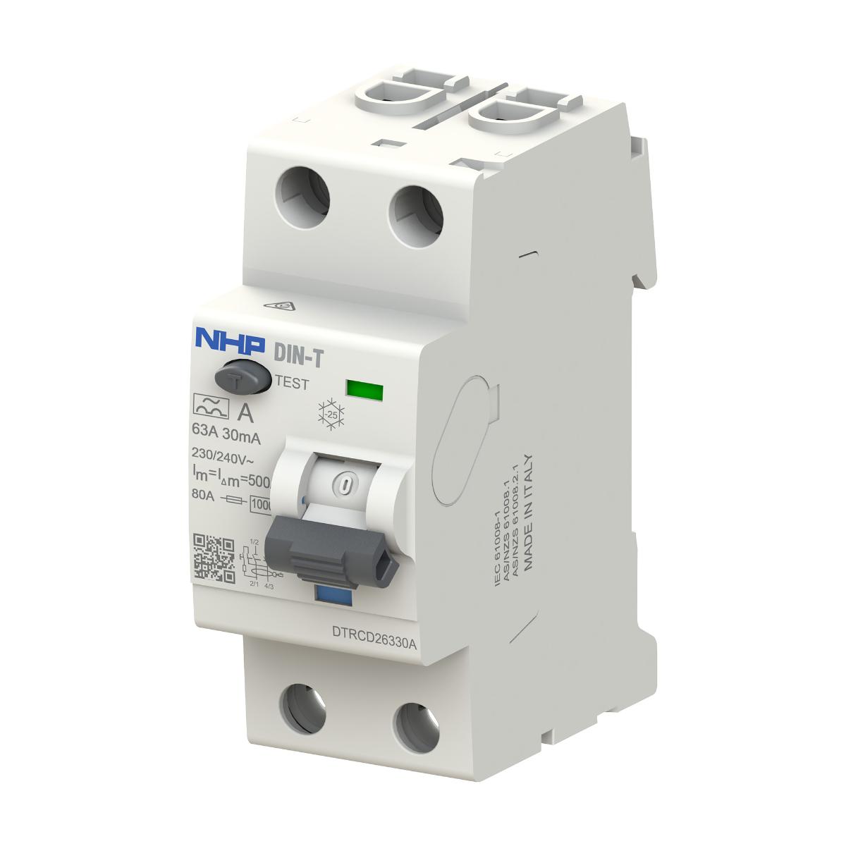 RCCB DIN-T 1P+N 40A 30MA TYPE AI 2MODULE